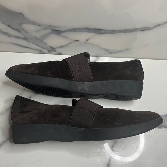 Stuart Weitzman | FLAW Women's Brown Suede Slip On Wedge Comfort Loafers Sz 11 - Picture 6 of 8